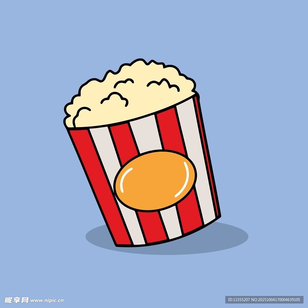 卡通爆米花桶形象