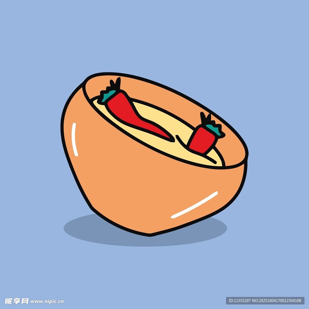 卡通风格的食物碗