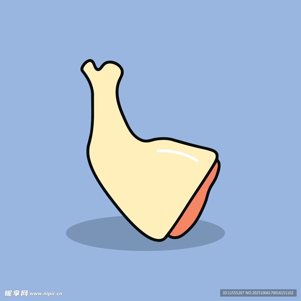 卡通风格的美味鸡腿