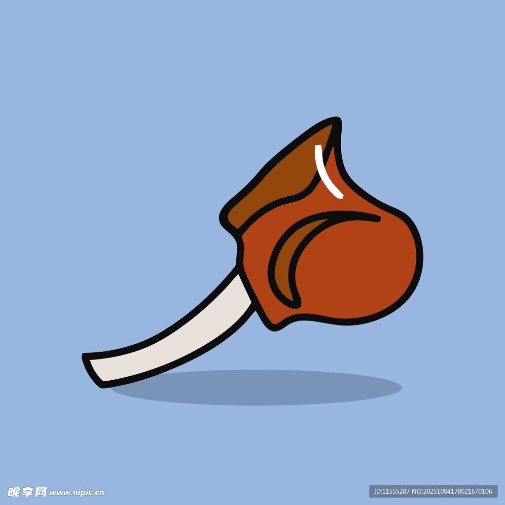 卡通风格棕色喇叭