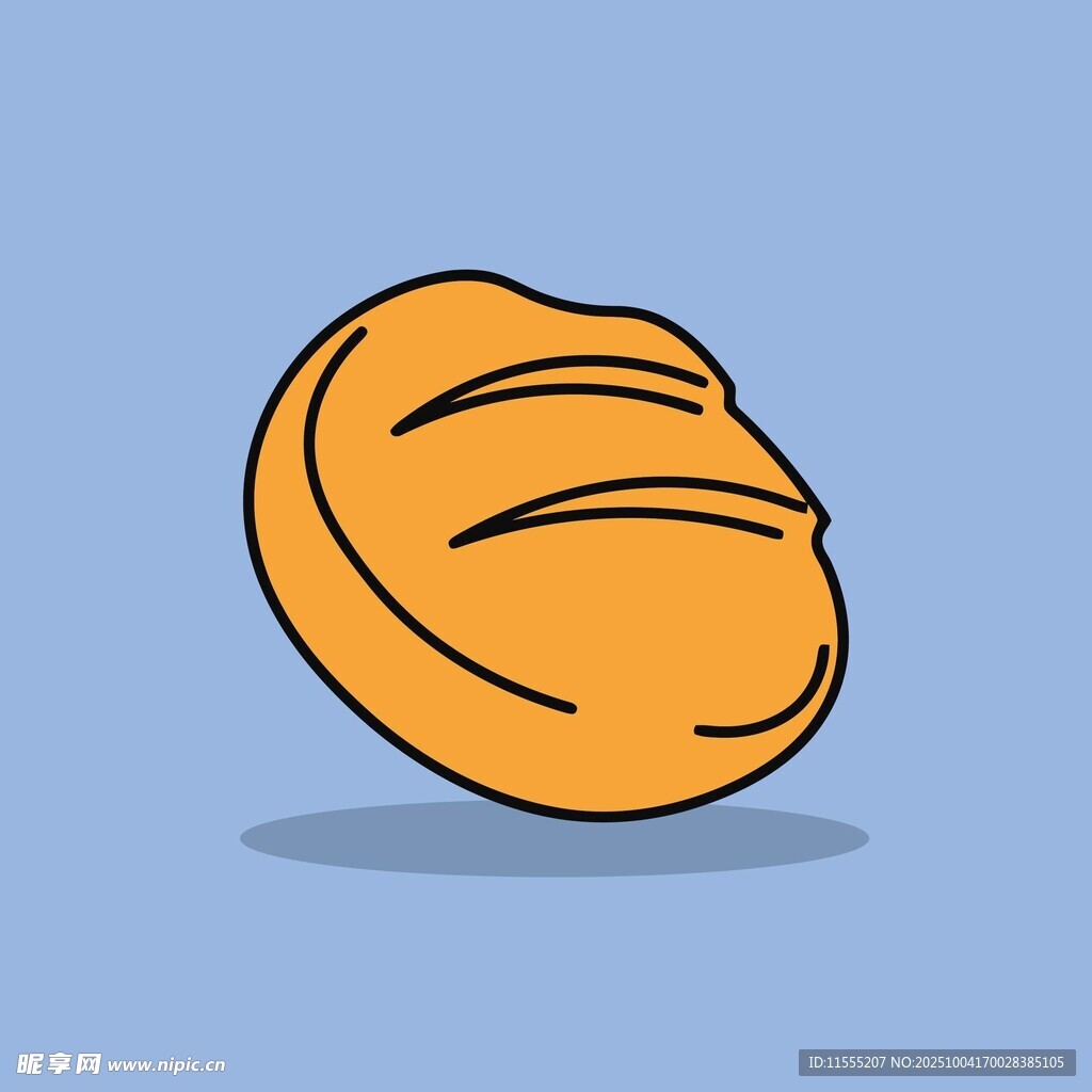 卡通风格的美味小面包