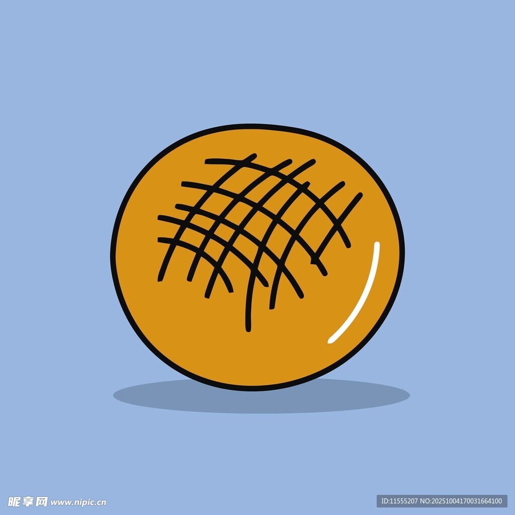 卡通风格圆形编织纹理物体