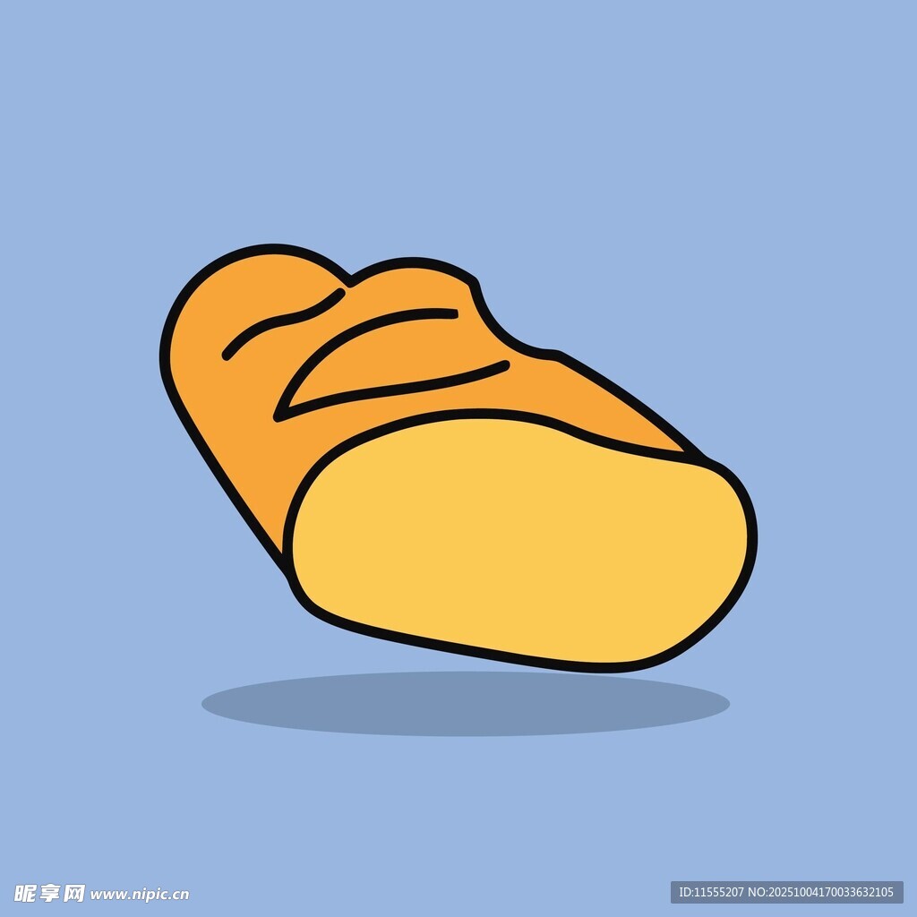 卡通风格的美味面包