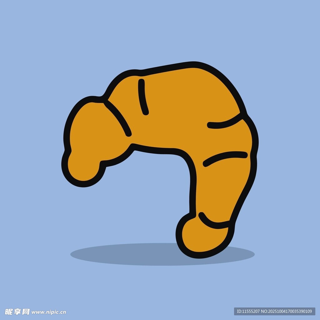 卡通牛角面包形象设计