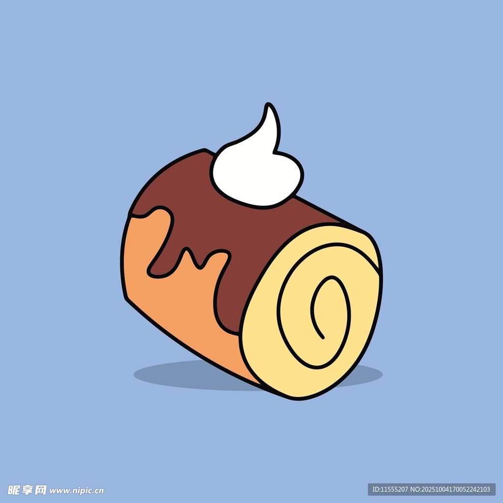 美味巧克力奶油蛋糕卷