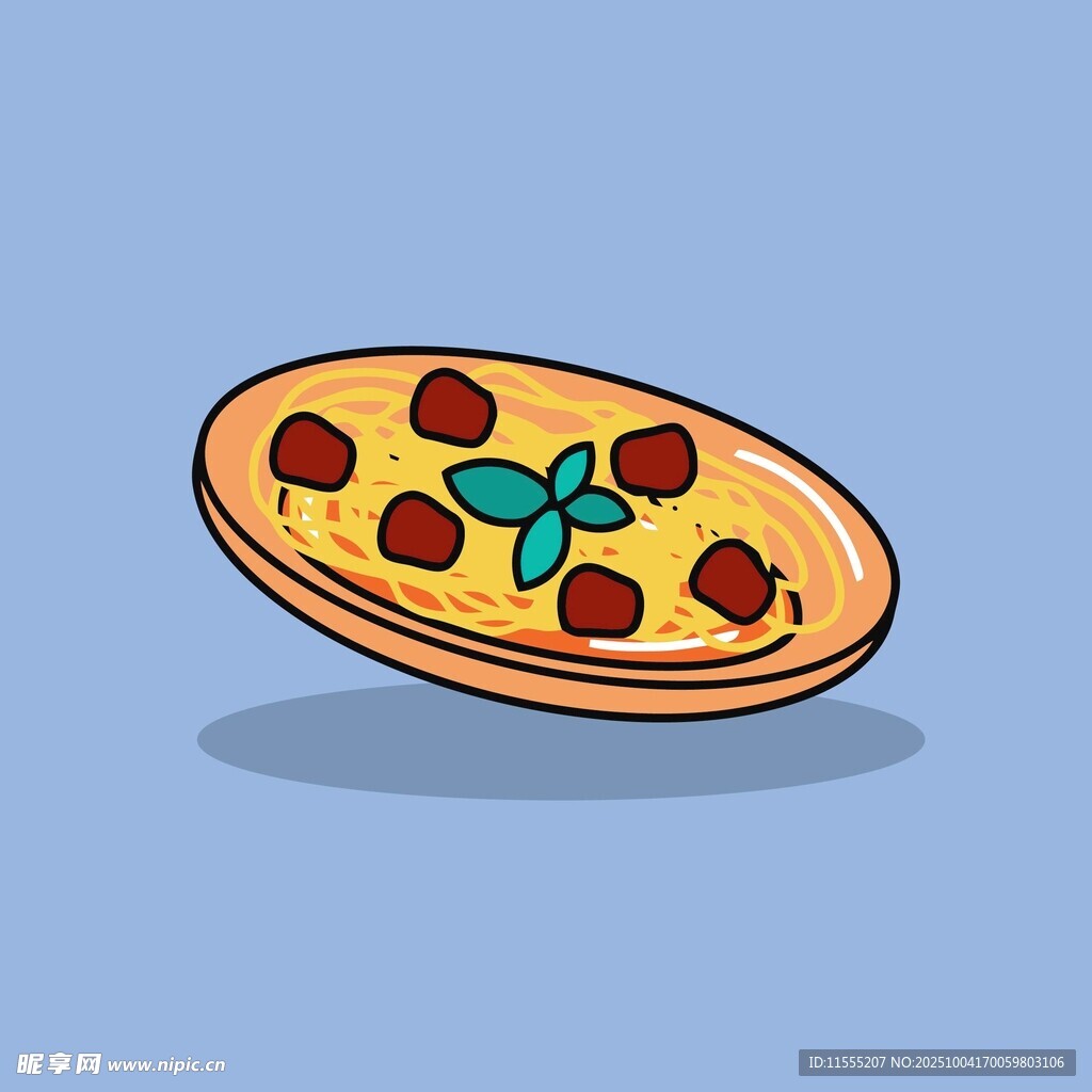 美味卡通披萨