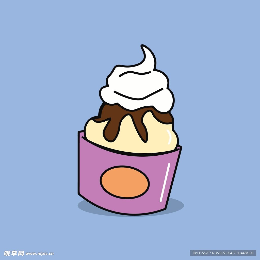 卡通美味冰淇淋杯