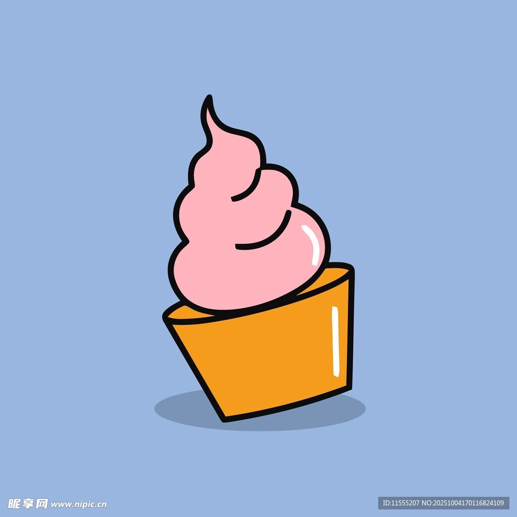 粉色纸杯冰淇淋