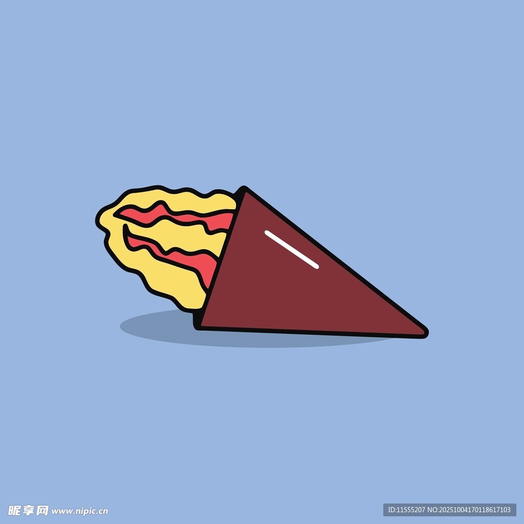 卡通风格的美味蛋卷