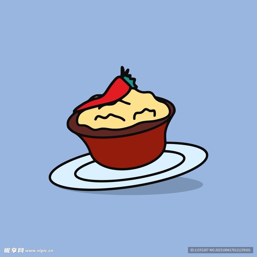 卡通风格的美味小蛋糕