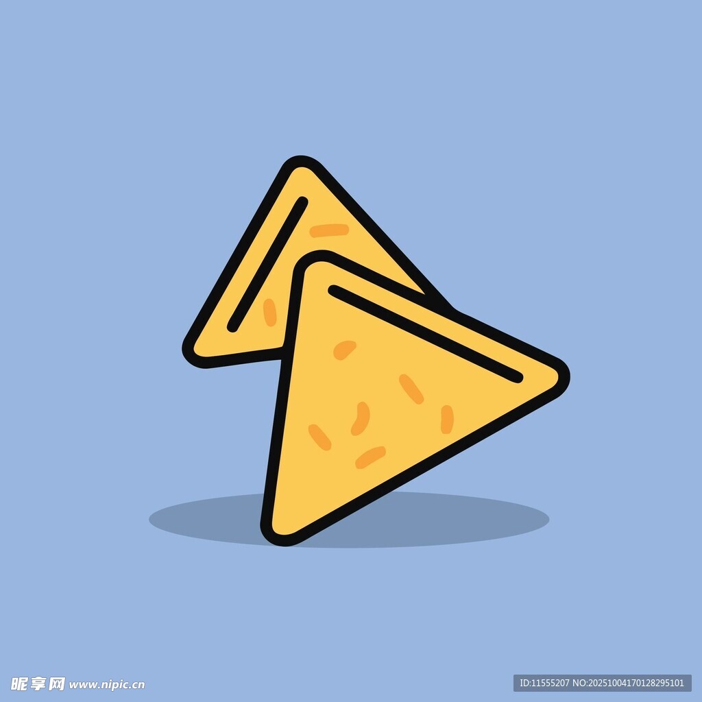 卡通风格的三角脆片