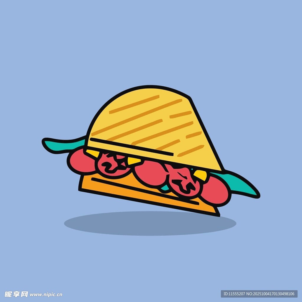 卡通风格墨西哥玉米卷