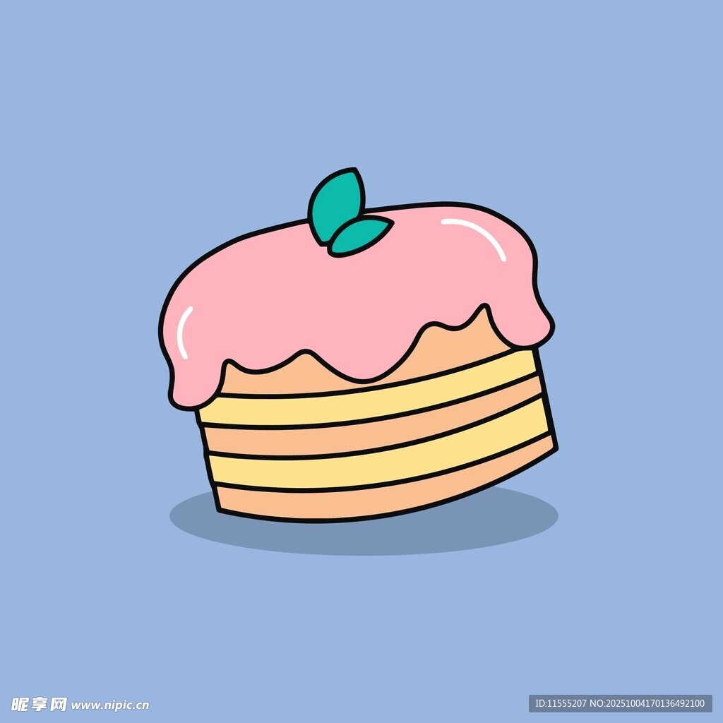 卡通美味多层蛋糕插画