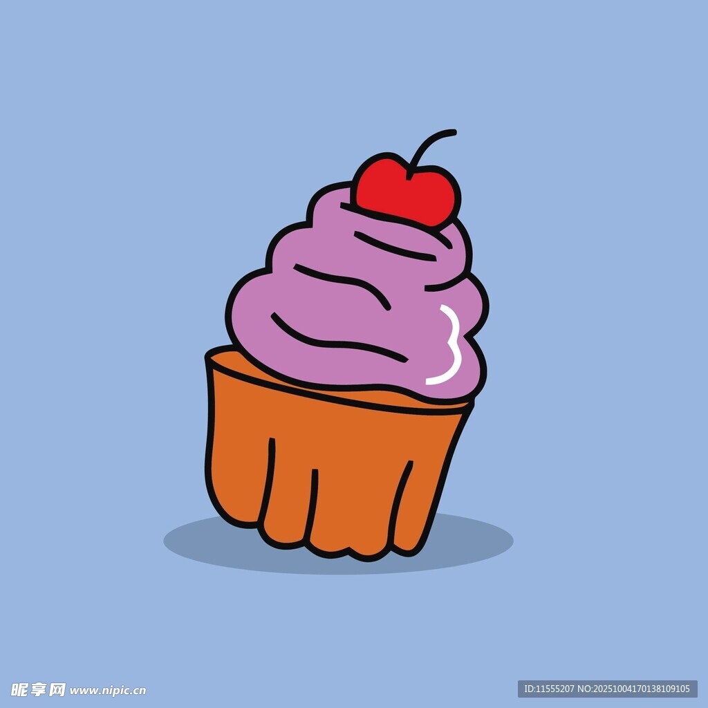 可爱卡通纸杯蛋糕