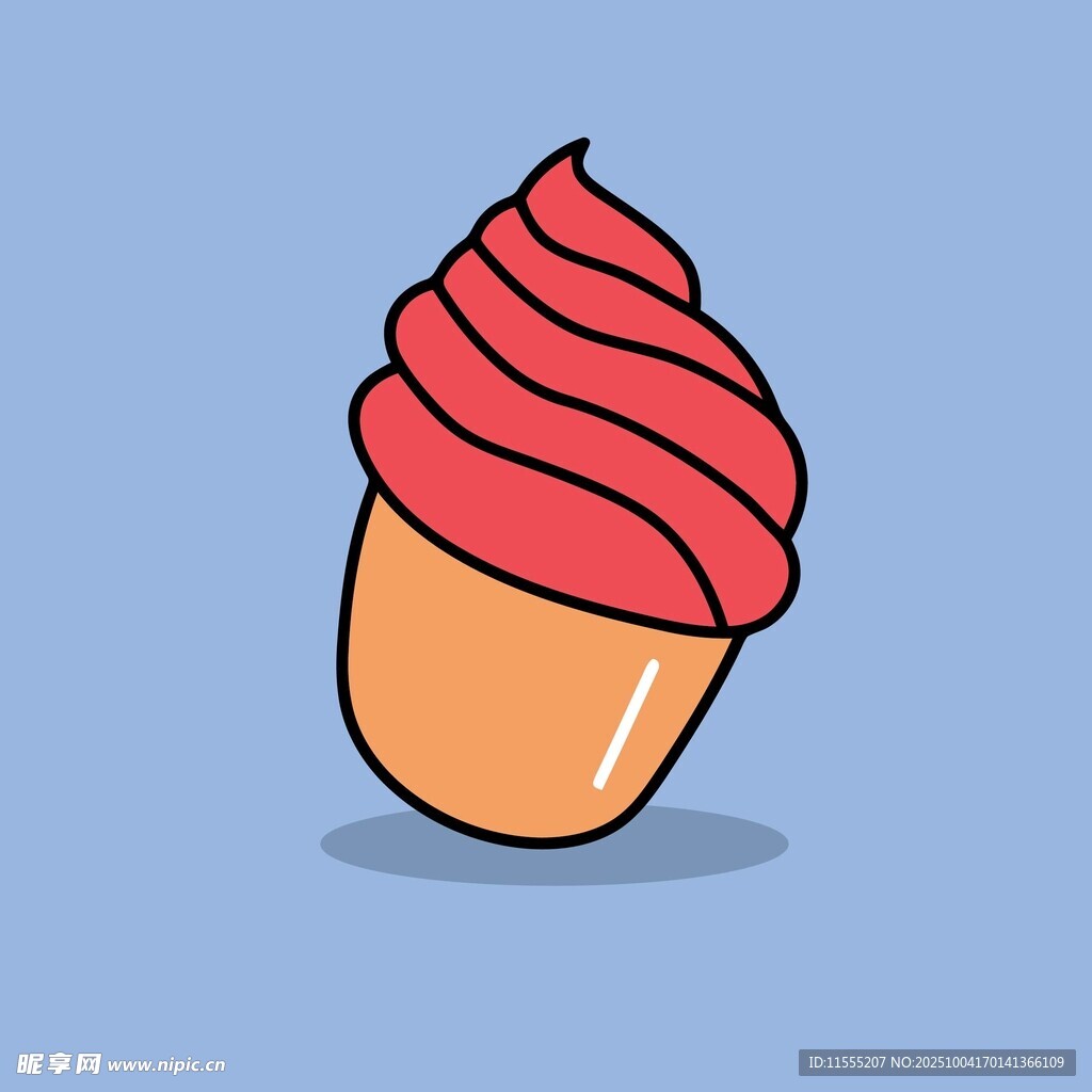 可爱草莓味纸杯蛋糕