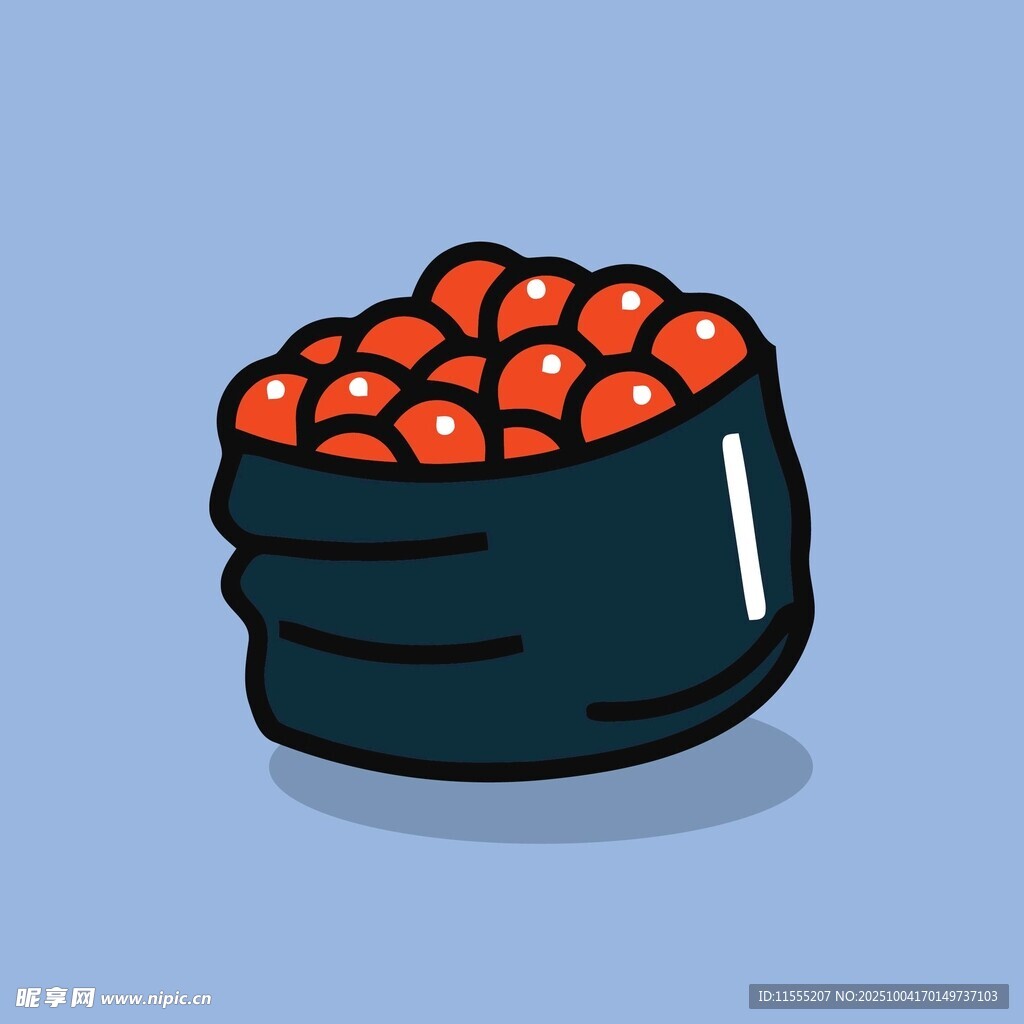 卡通风格的一碗红色果子