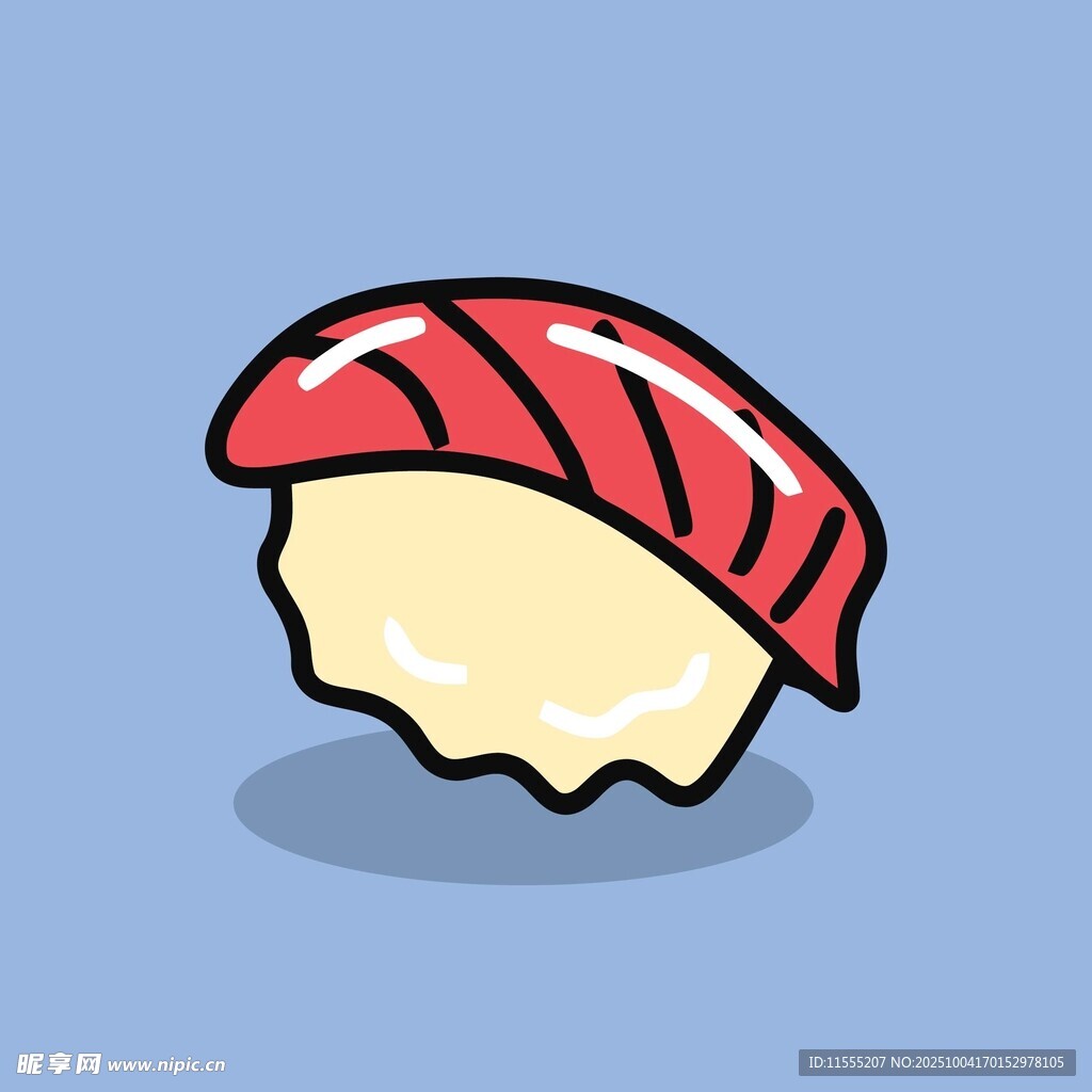 卡通风格寿司插画