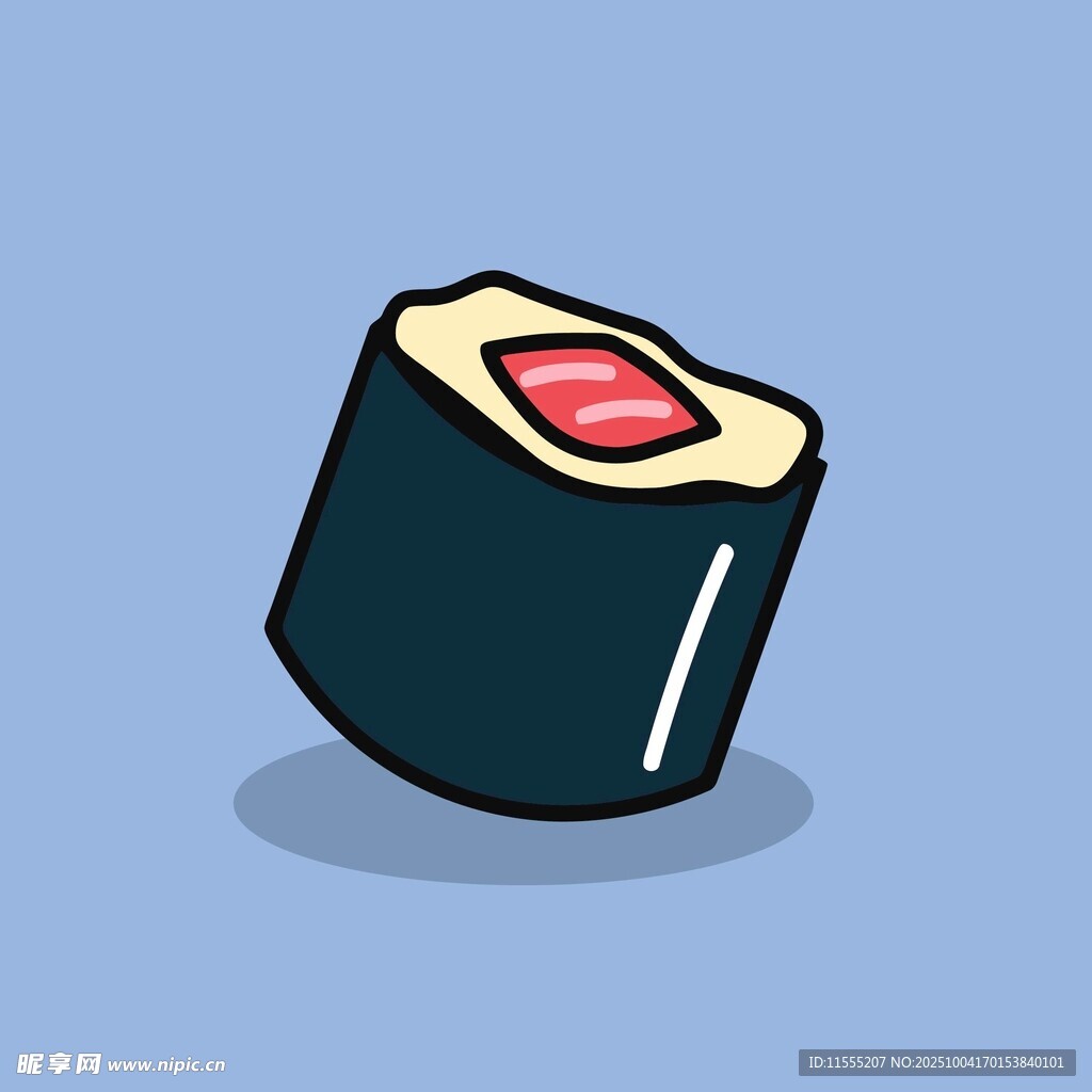 卡通风格寿司插画