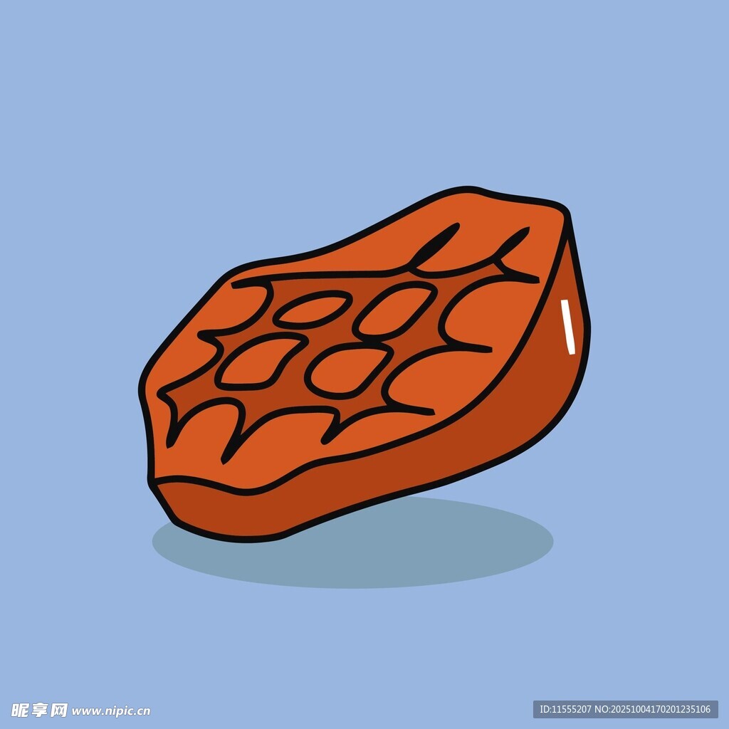 卡通风格的美味牛排