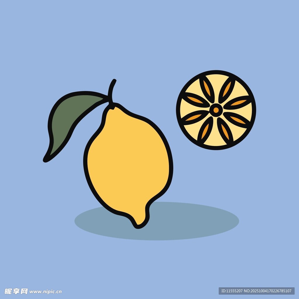 可爱柠檬插画
