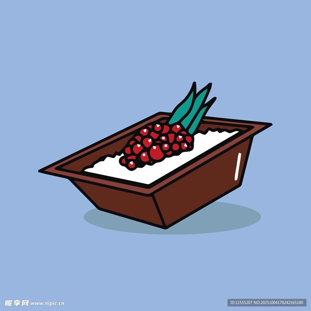 卡通风格的浆果与容器