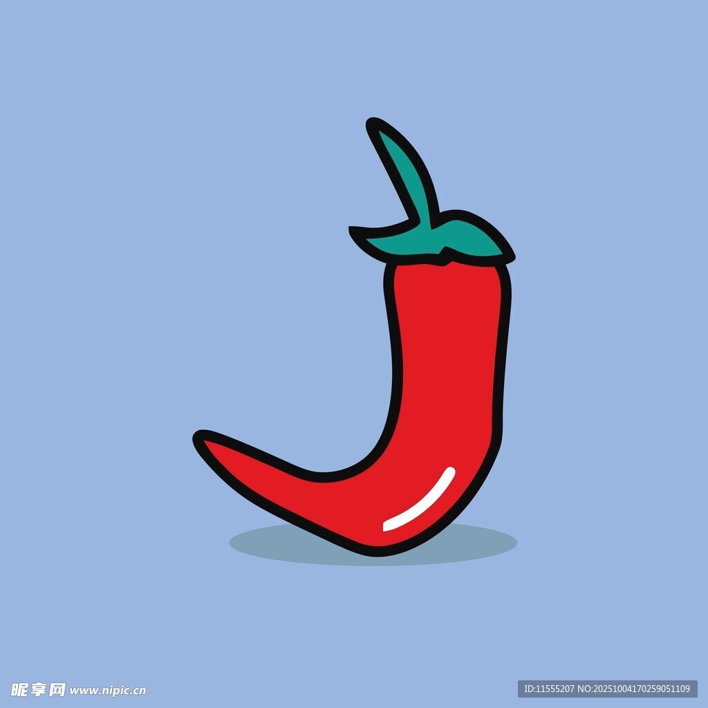 卡通红辣椒插画