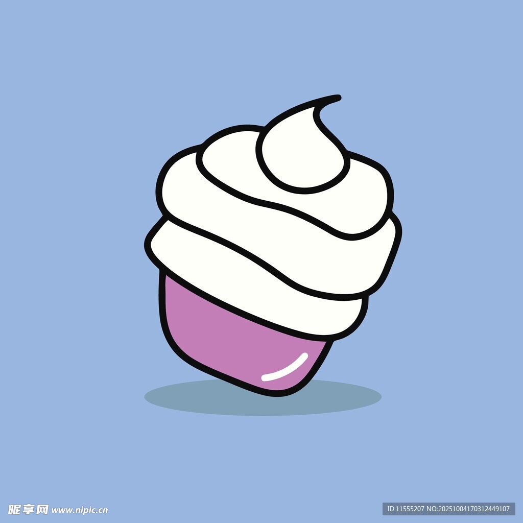 可爱卡通纸杯蛋糕