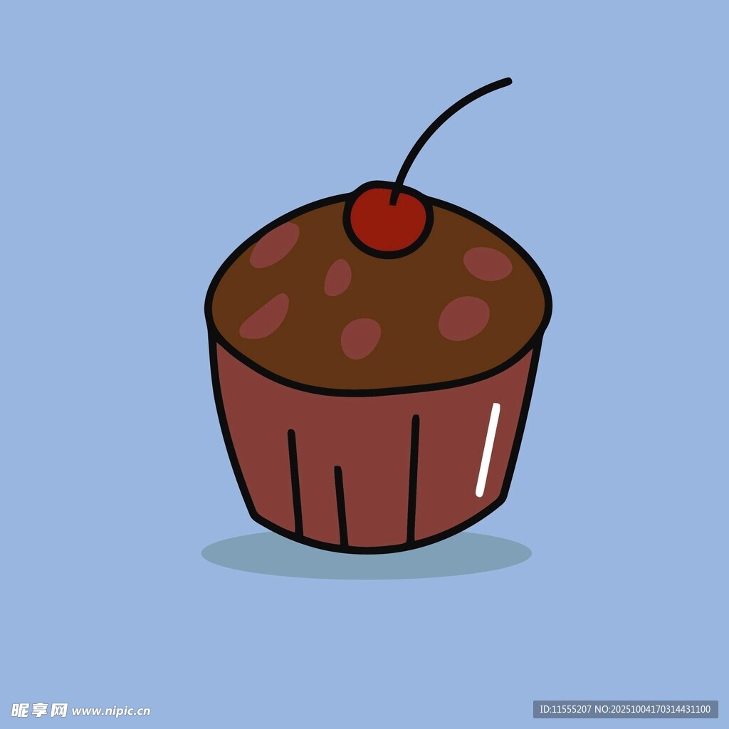 卡通巧克力樱桃小蛋糕