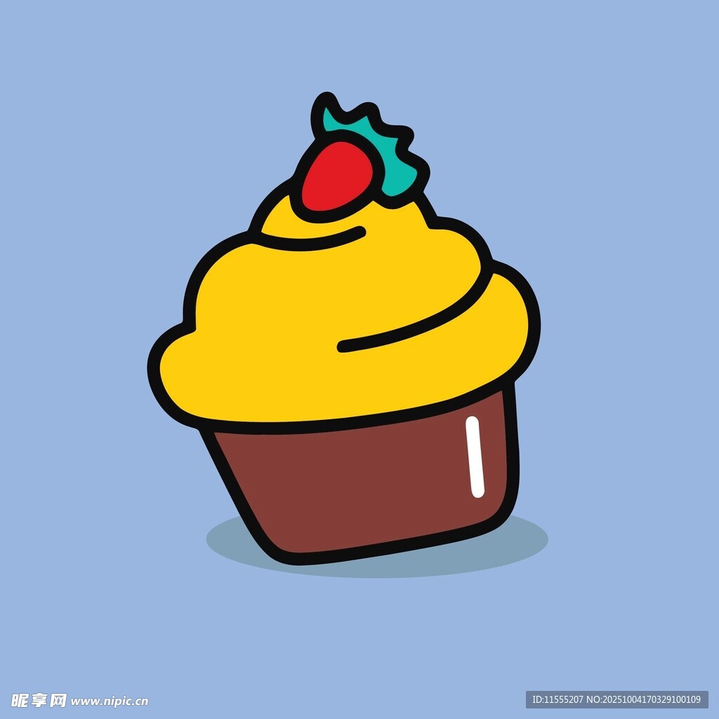 可爱卡通纸杯蛋糕