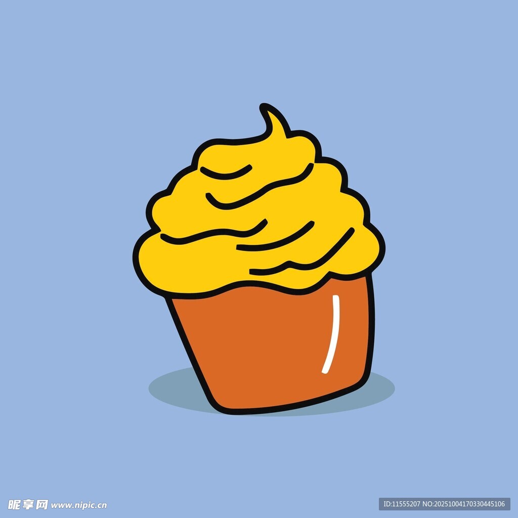 可爱卡通纸杯蛋糕