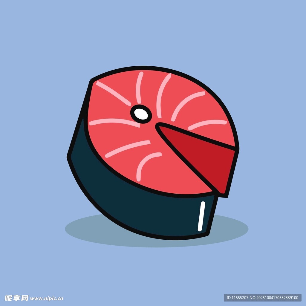 卡通风格的寿司切片