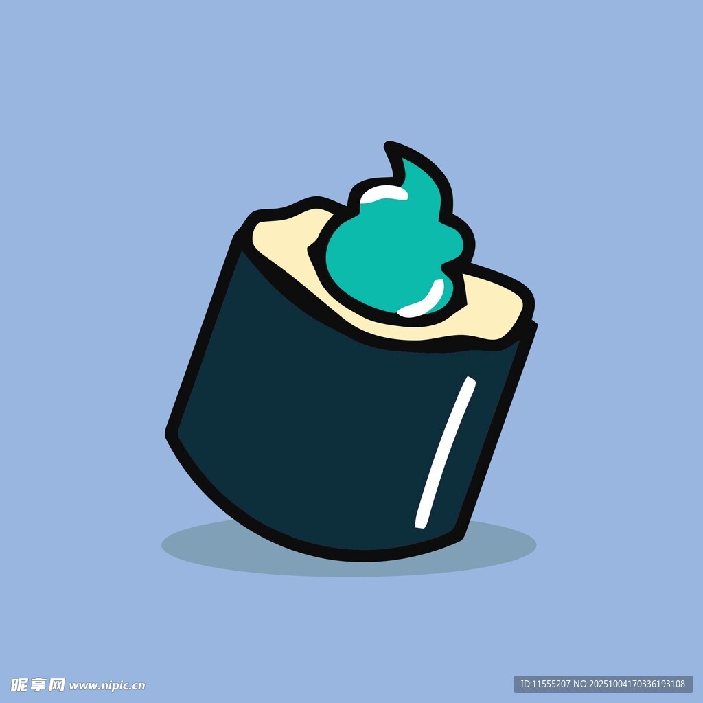 可爱卡通寿司插画