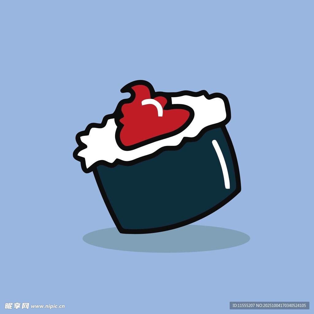 可爱卡通寿司插画