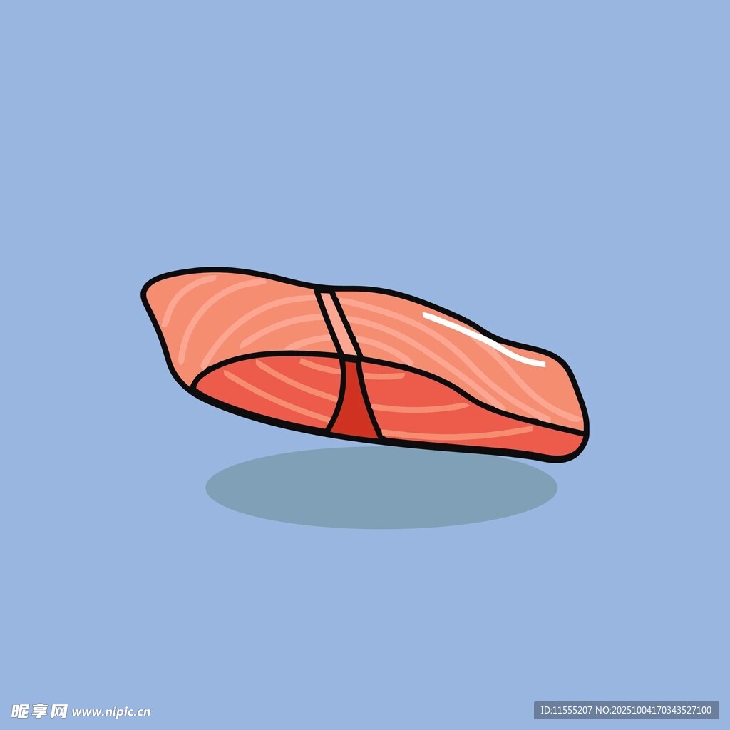 卡通风格的红色肉块