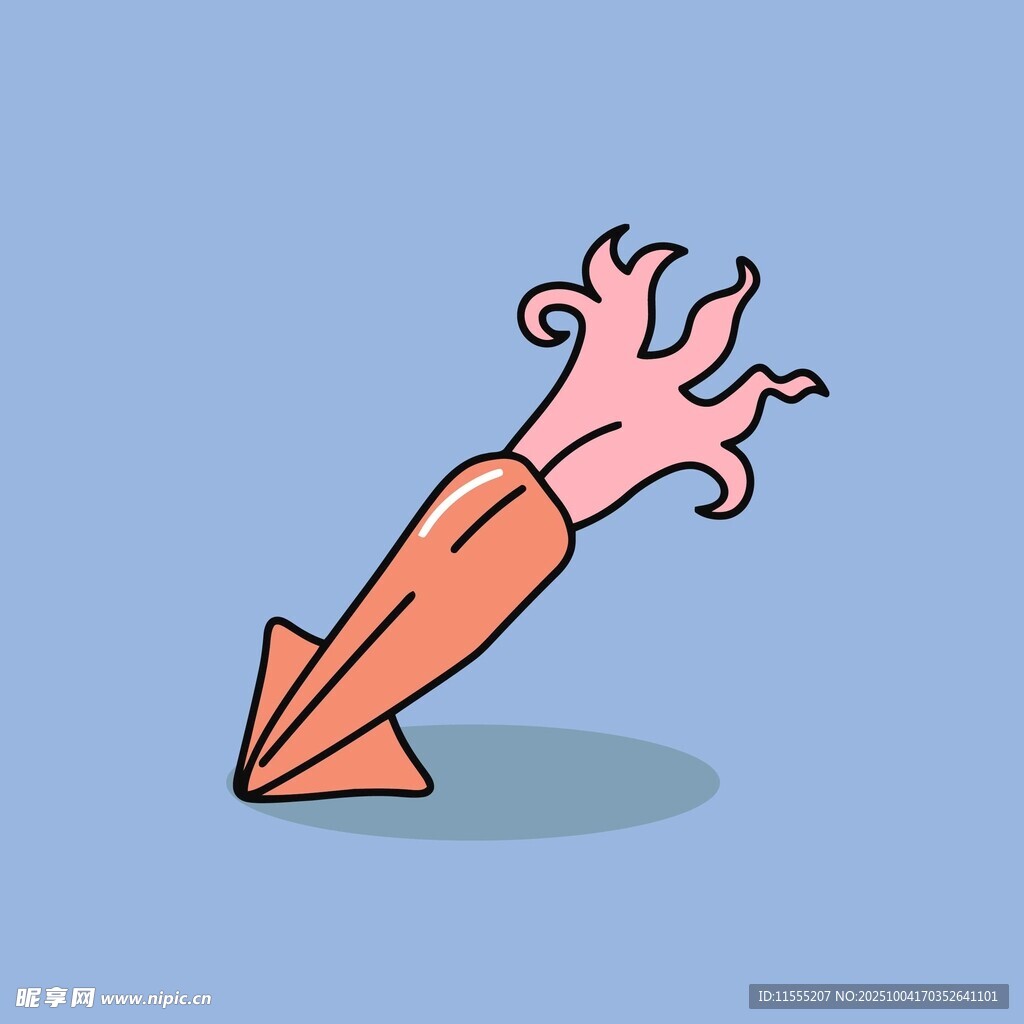 飞行的胡萝卜卡通形象