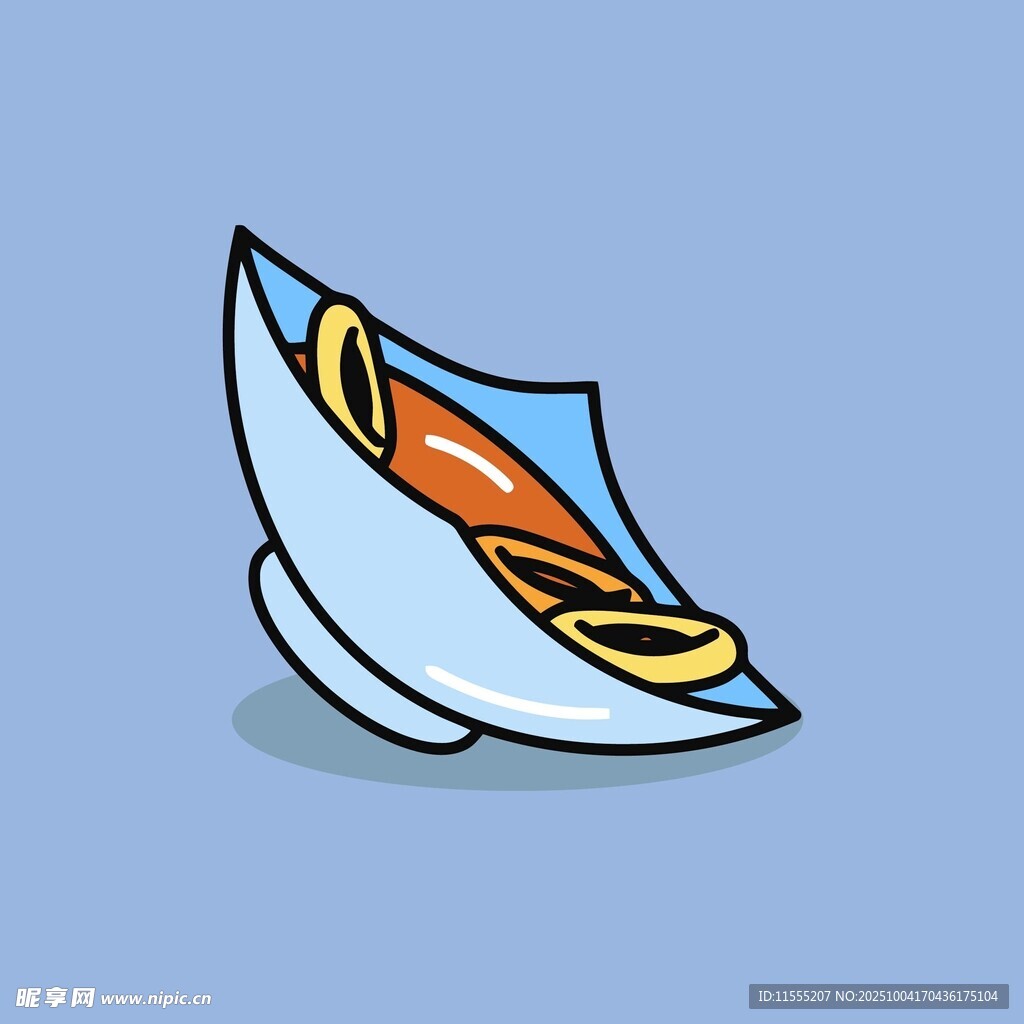 卡通风格的碗装食物