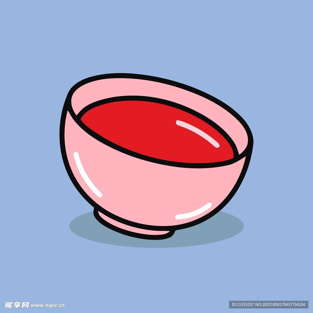 粉色碗中的红色液体