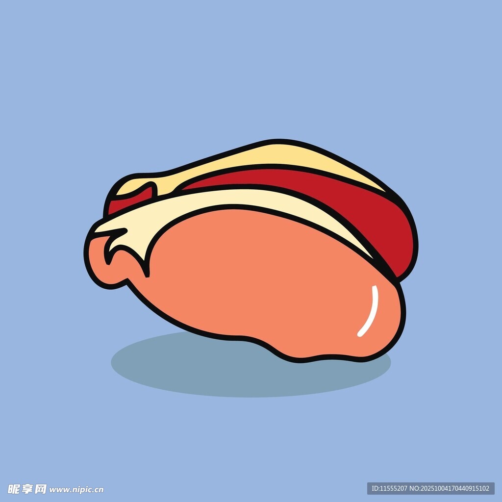 卡通风格的美味肉块