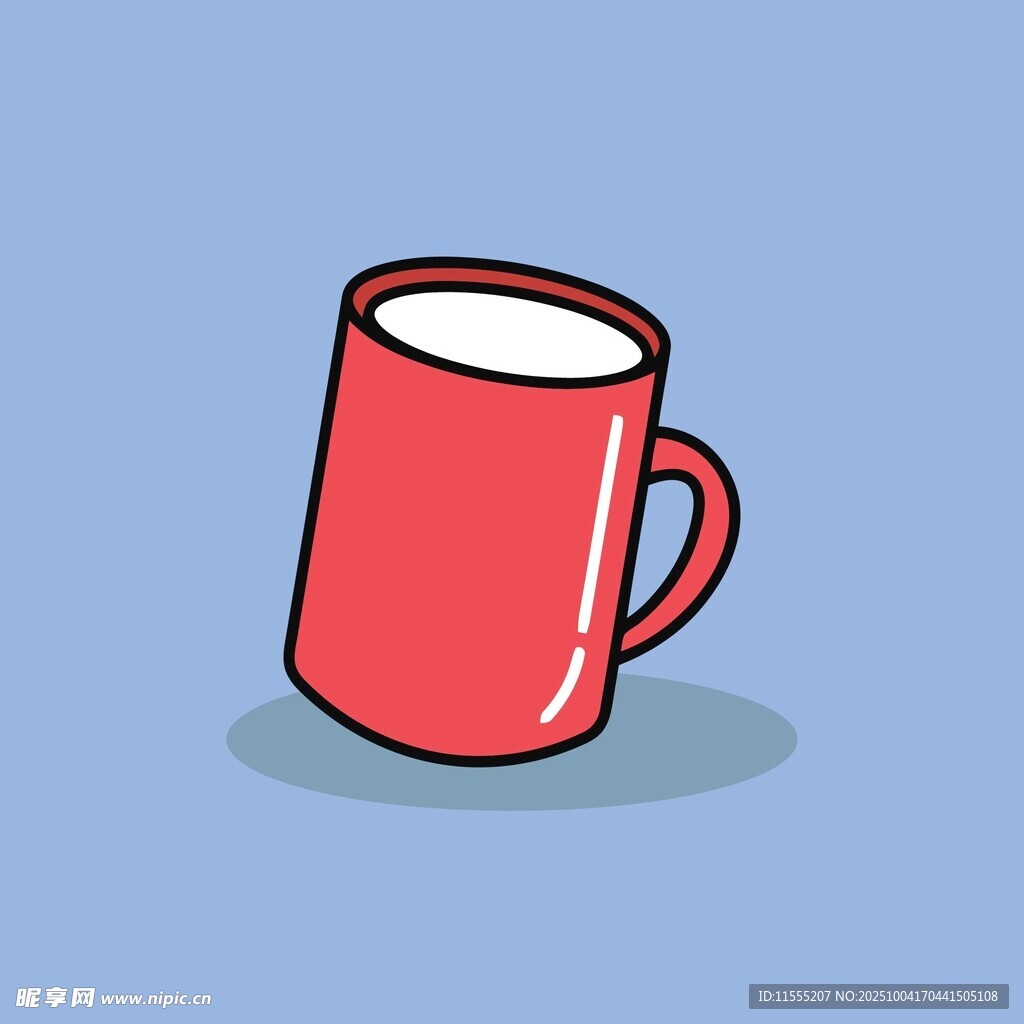 红色马克杯插画