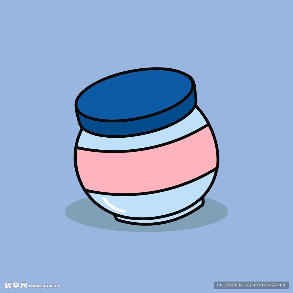 彩色条纹罐子插画