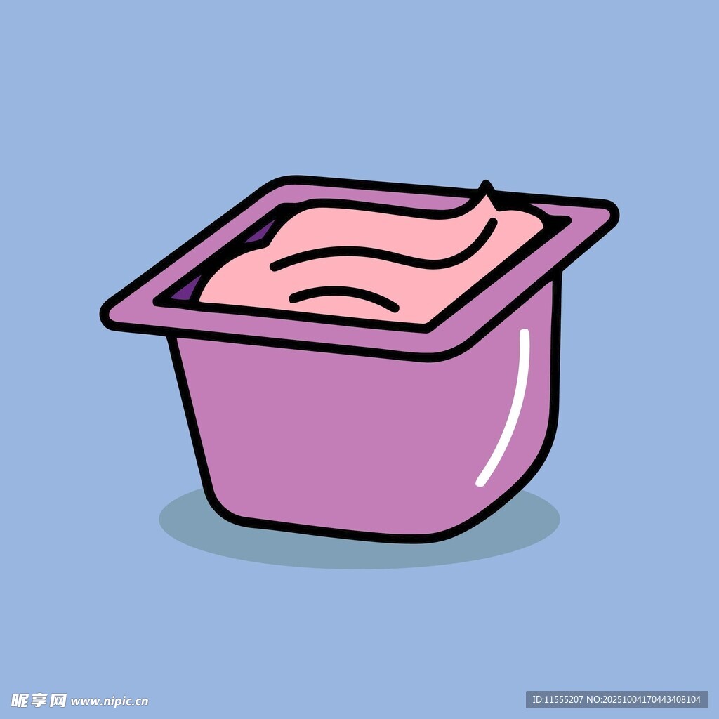 紫色容器装的粉色膏体