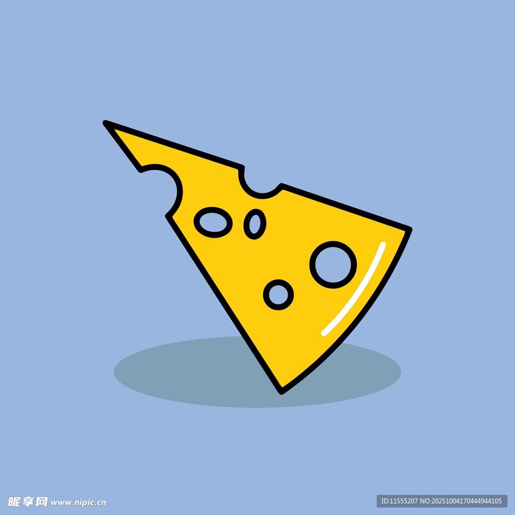 卡通奶酪切片插画