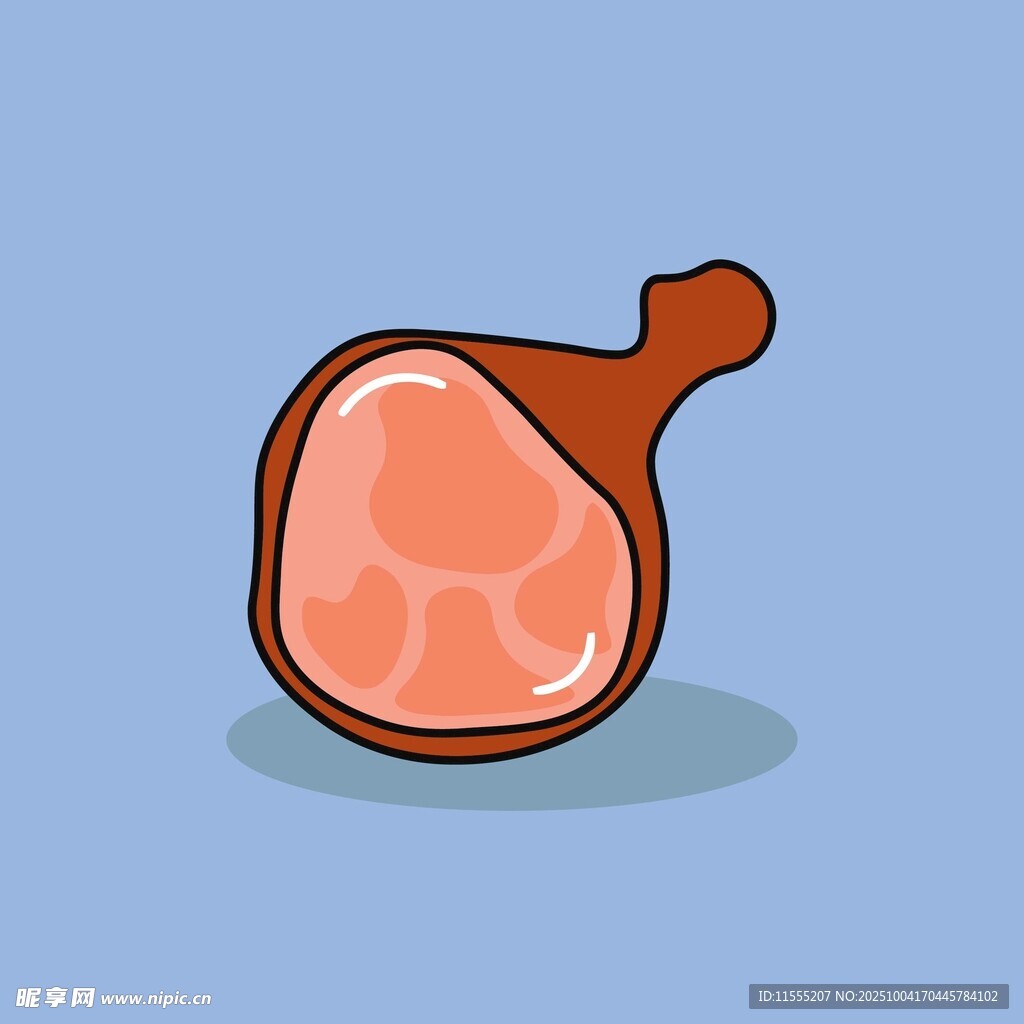 卡通风格的美味大鸡腿