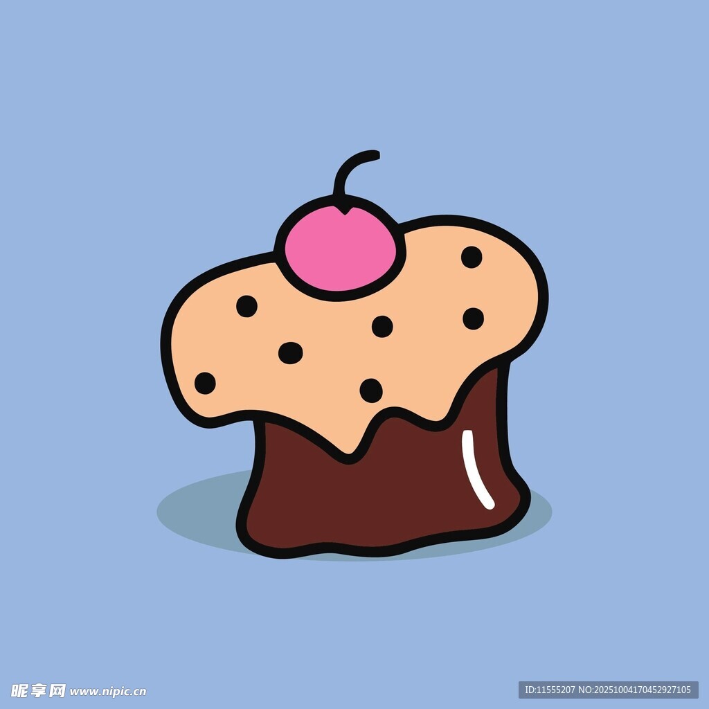 卡通巧克力樱桃小蛋糕