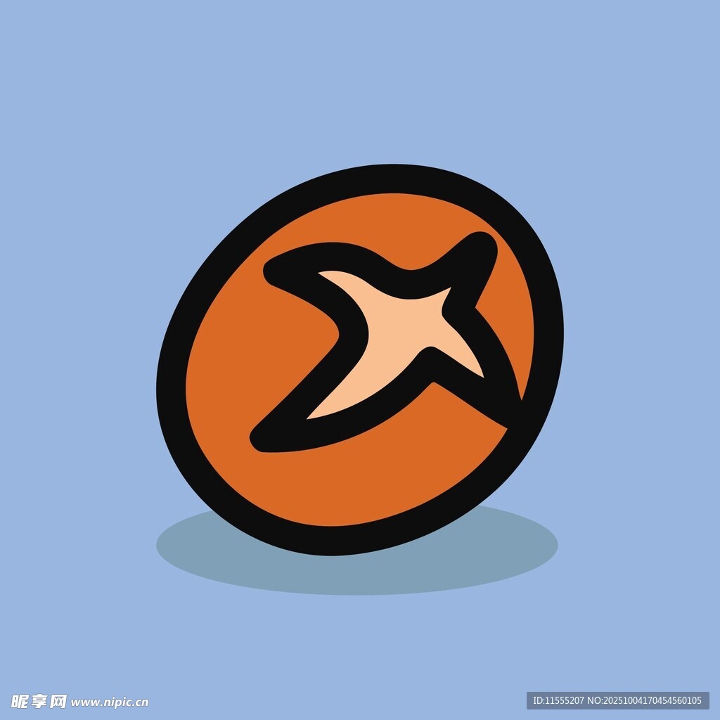 圆形飞机图标设计