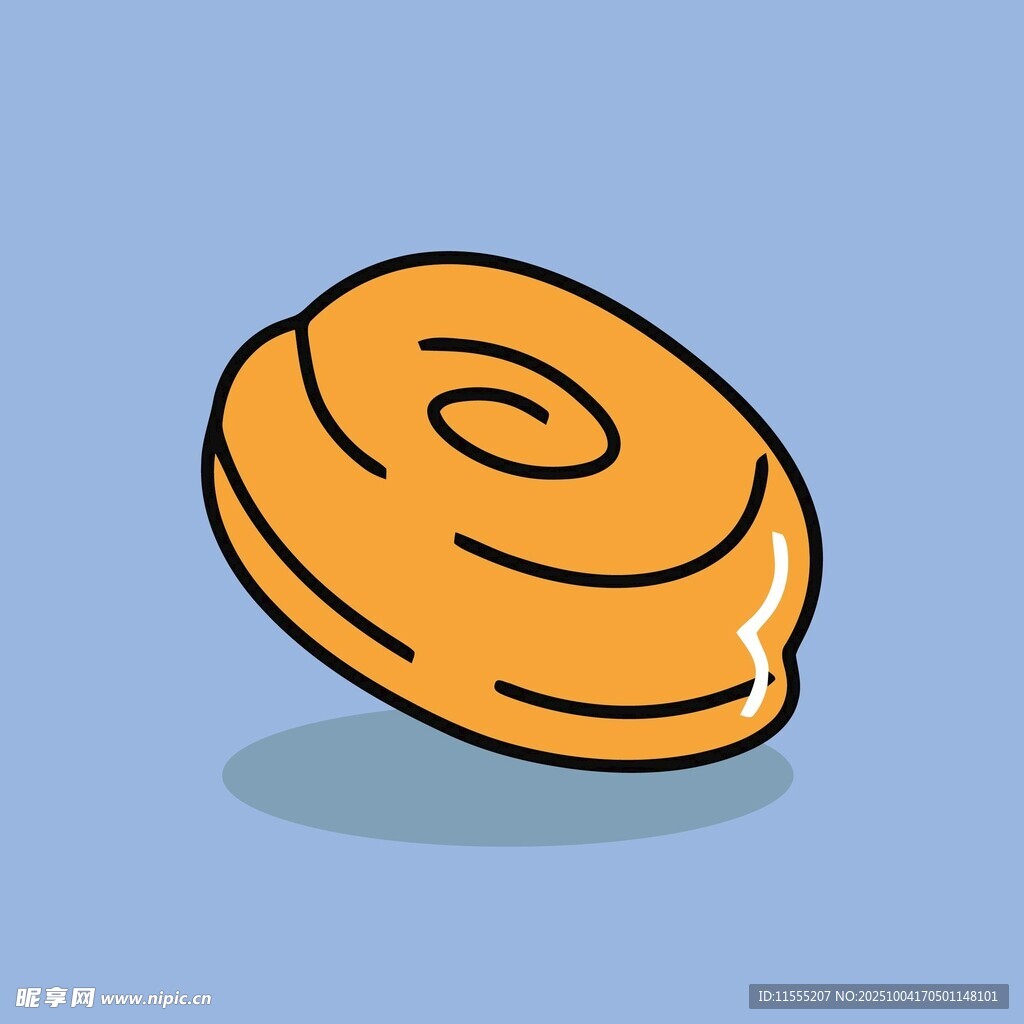 卡通风格的美味甜甜圈
