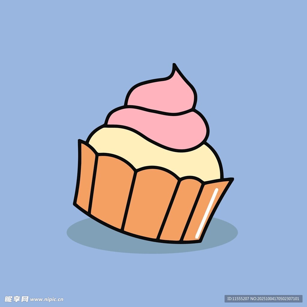 可爱卡通纸杯蛋糕