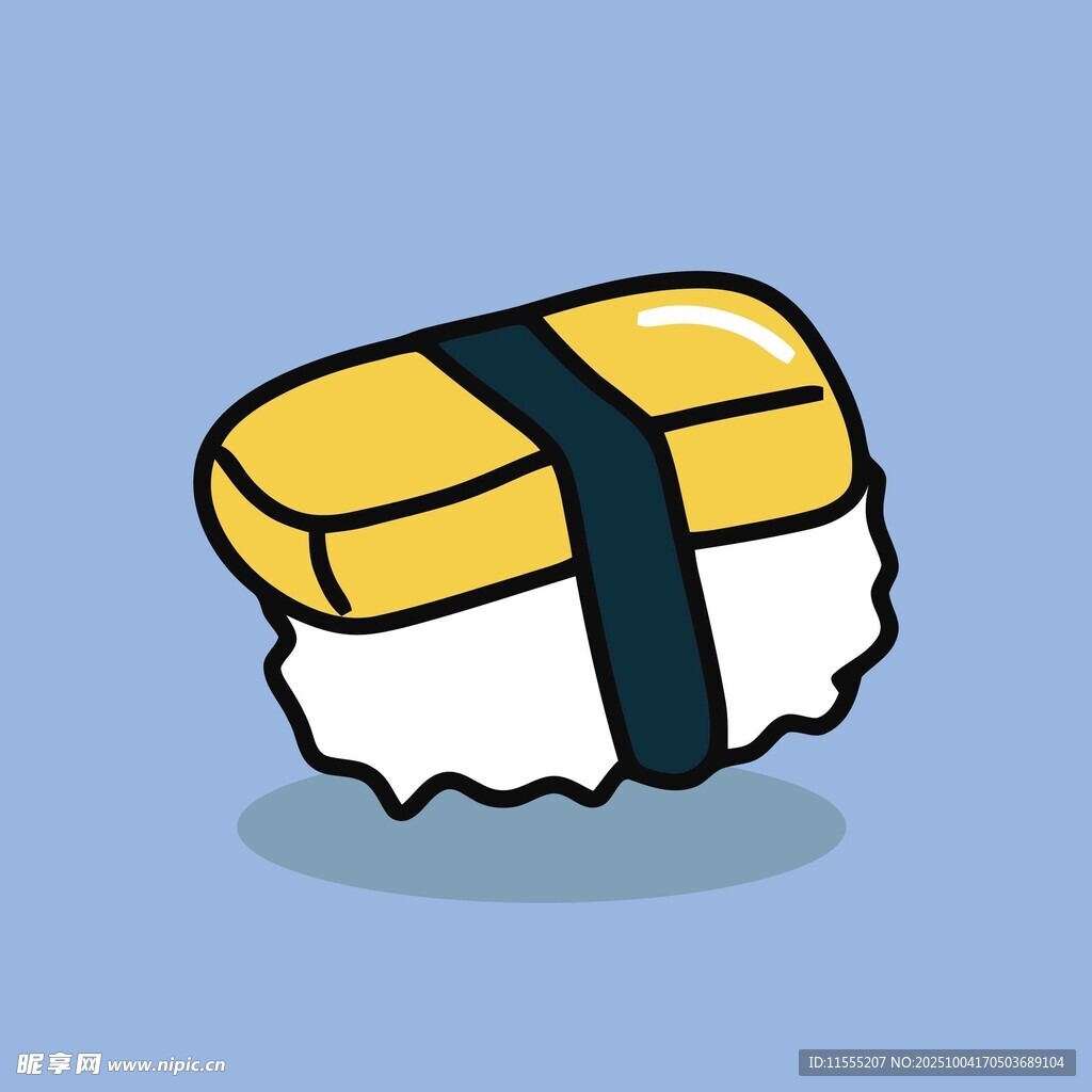 卡通风格寿司插画