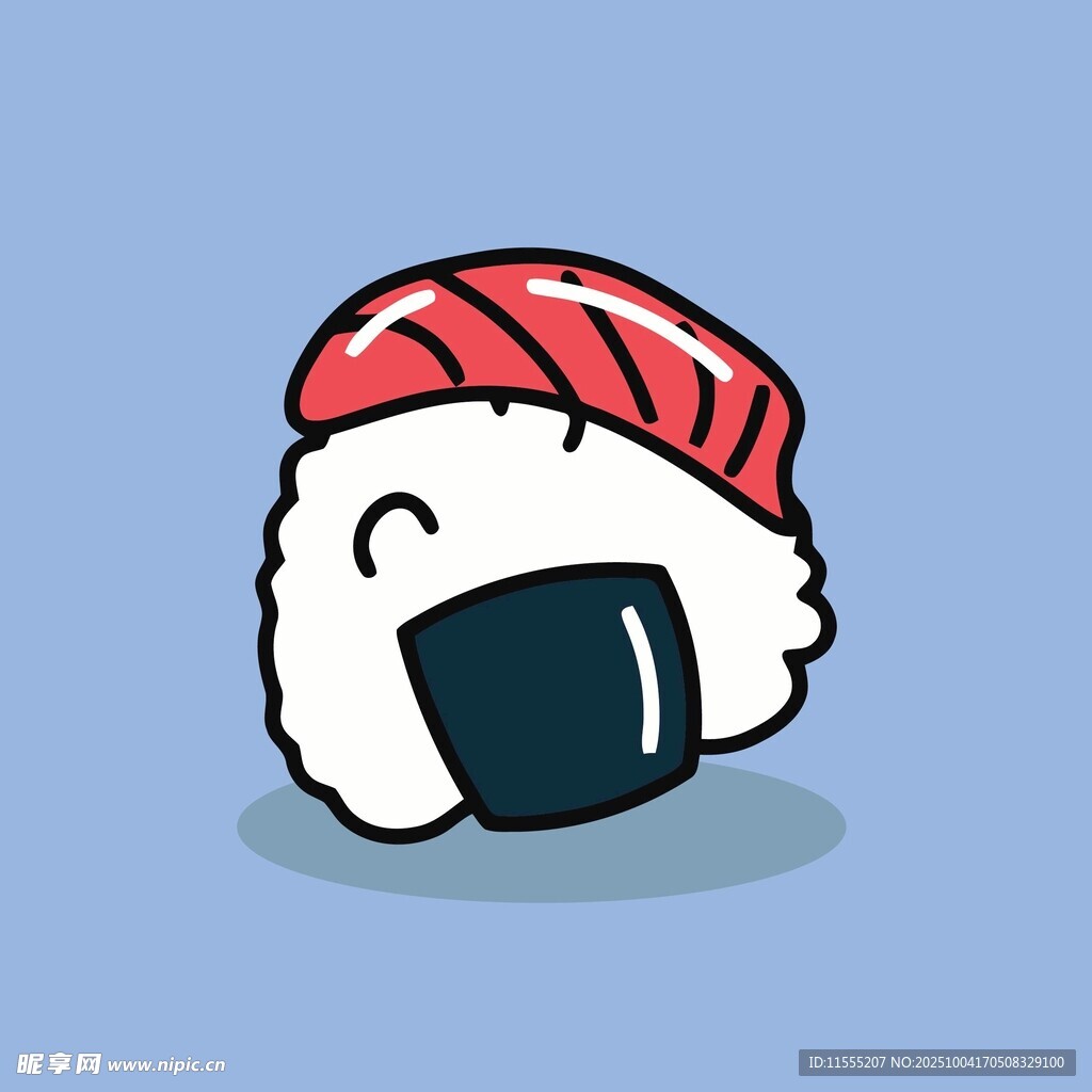 可爱卡通寿司形象插画