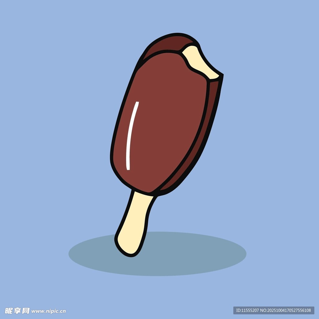 巧克力冰棍插画